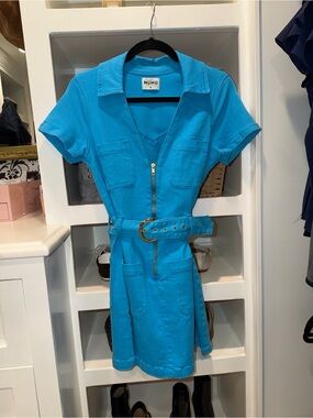 Show me your Mumu royal blue denim outlaw Belted Dress 4th of july! Size medium